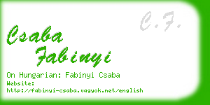 csaba fabinyi business card